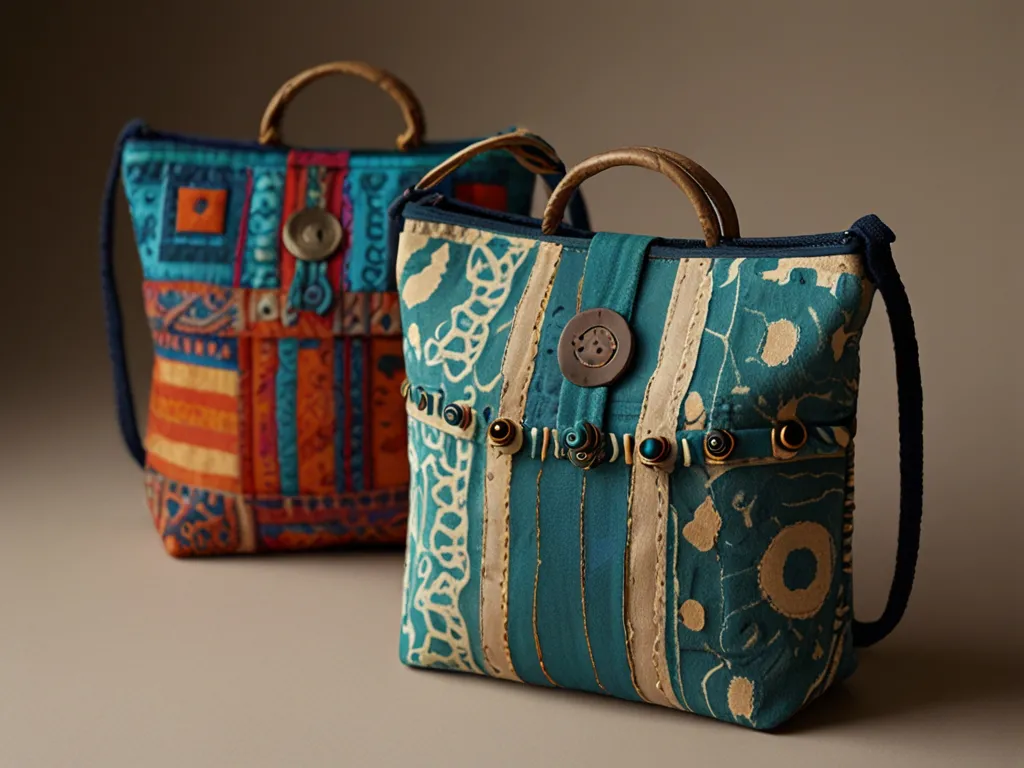 Abstract textiel tas varianten